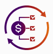 Dollar sign and checklist icon representing automation