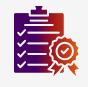 Checklist with a certified seal representing regulatory compliance
