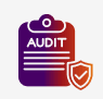 Audit checklist with a shield representing regular security audits