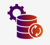 Database with a refresh icon representing secure backup and recovery
