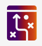 Path with arrows and crosses representing an incident response plan