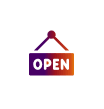Open sign icon representing current openings