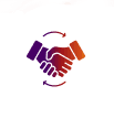 Handshake icon representing joining VertiBridge